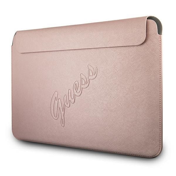 Husa de protectie Guess PU Saffiano 13" pentru Laptop, Roz