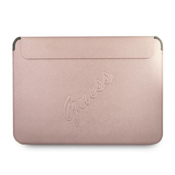 Husa de protectie Guess PU Saffiano 13" pentru Laptop, Roz