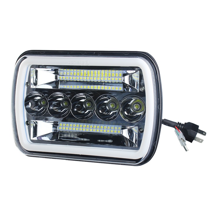 Set Faruri led, 5x7 inch, 130w, Semnailzare, Universale, 12-24v