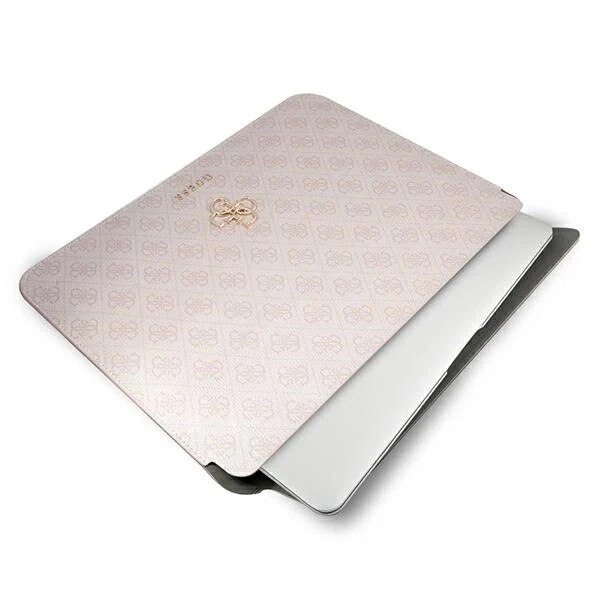Husa Premium Guess Sleeve Big Logo Compatibila Cu Laptop / Macbook Pro / Air 13inch, Roz
