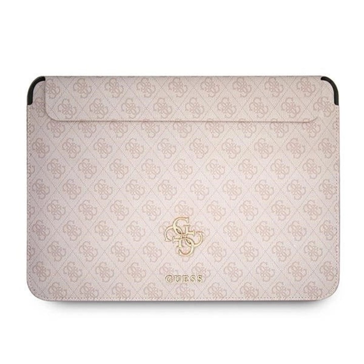 Husa Premium Guess Sleeve Big Logo Compatibila Cu Laptop / Macbook Pro / Air 13inch, Roz