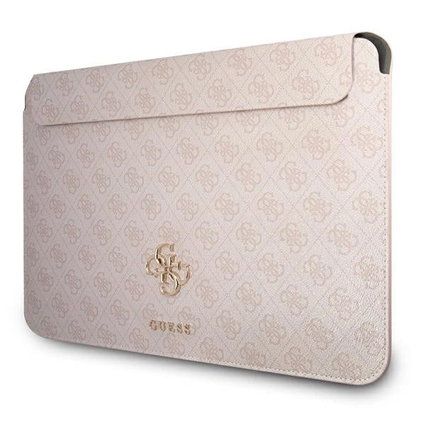 Husa Premium Guess Sleeve Big Logo Compatibila Cu Laptop / Macbook Pro / Air 13inch, Roz