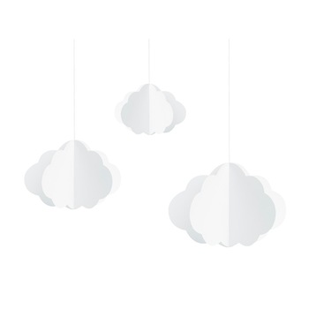 Set 3 Ghirlande Norisori, Alb, 17 - 28 cm Set 3 Ghirlande Norisori, Alb, 17 - 28 cm