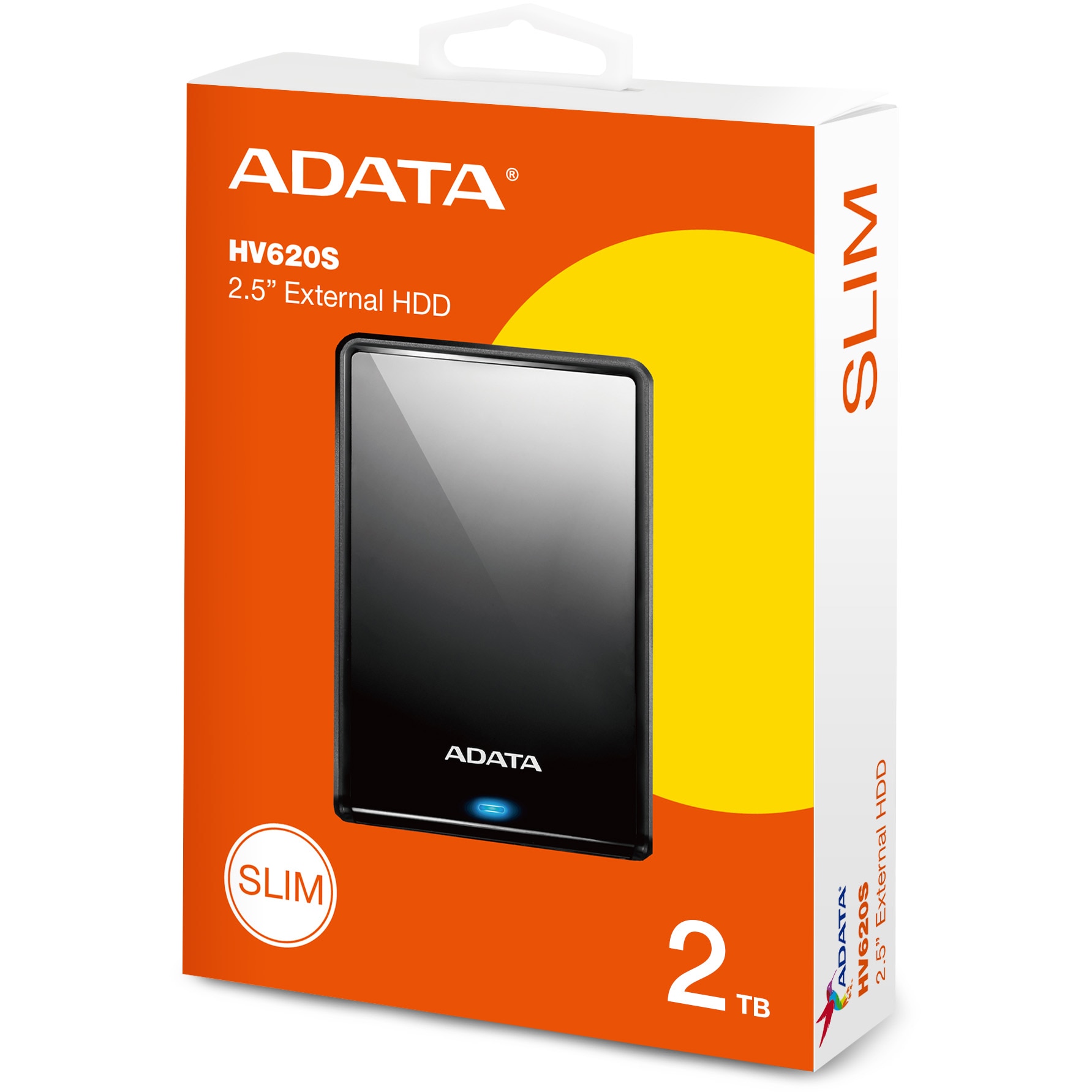 外付けポータブルHDD 2TB ADATA HV620S HDD extern Adata HV620S, 2TB, 2,5'', USB 3.2, Negru - eMAG.ro