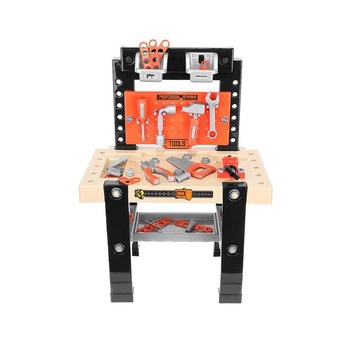 Jucarie mini atelier de lucru pentru copii, cu scule si accesorii, 68x50 cm, 65 piese Jucarie mini atelier de lucru pentru copii, cu scule si accesorii, 68x50 cm, 65 piese