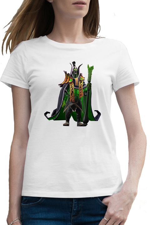 Дамска тениска Dota 2 Level Epic Gaming Underlord Fan Artv, Бял