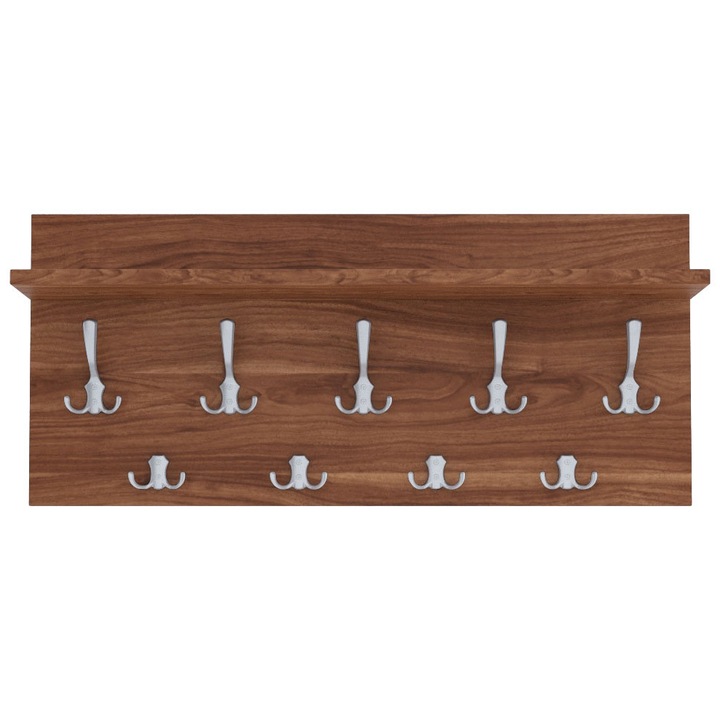 Cuier Verti Burgundy, MDF, Maro/Gri, 40x90 cm