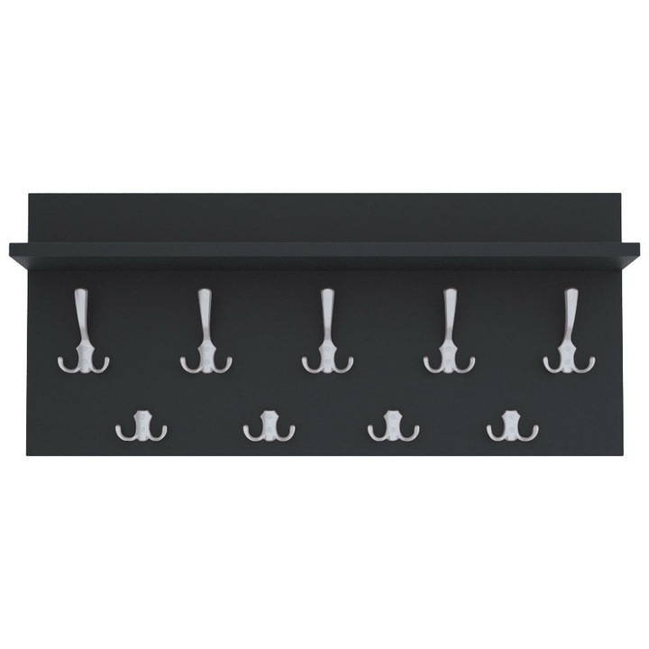 OEM Verti Anthracite Fogas, MDF, 40 x 90 cm, Fekete/Szürke