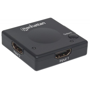 Switch HDMI , 2 porturi, 2 intrari - 1 iesire, 3D , Negru, MANHATTAN, IDATA HDMI-21MH Switch HDMI , 2 porturi, 2 intrari - 1 iesire, 3D , Negru, MANHATTAN, IDATA HDMI-21MH
