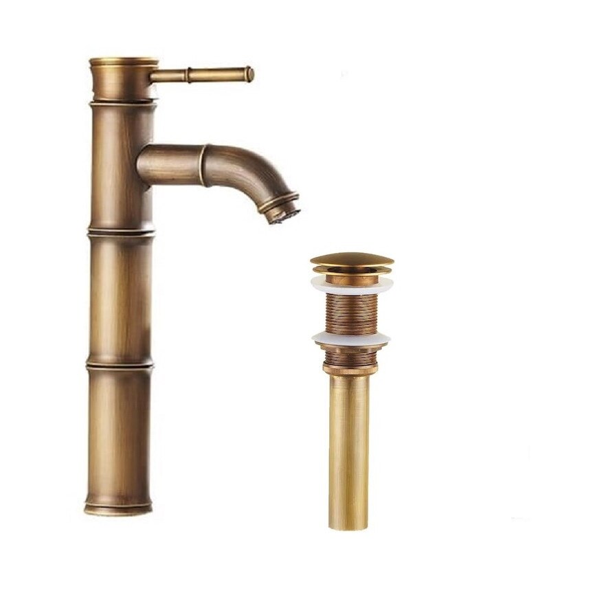 Set baterie lavoar bronz antichizat si ventil scurgere, Smack , smk1726-1