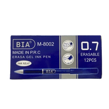 Set Pix cu gel Bia M-8002 cu guma de stergere 0,7, 12 bucati Set Pix cu gel Bia M-8002 cu guma de stergere 0,7, 12 bucati