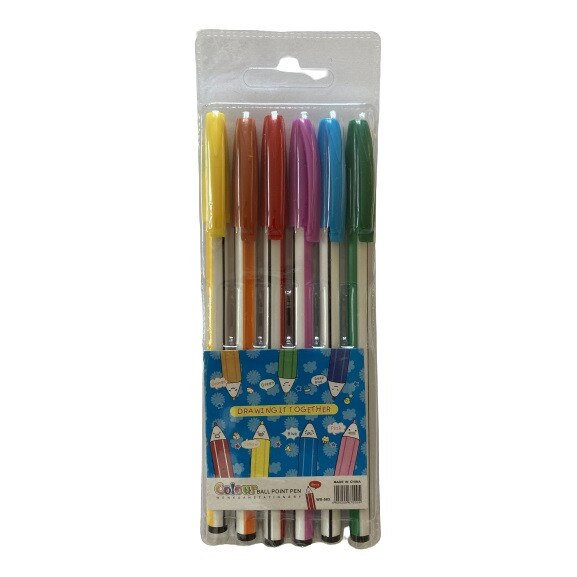 Set 6 pixuri colorate fara mecanism ,grosime scriere 0,5 mm