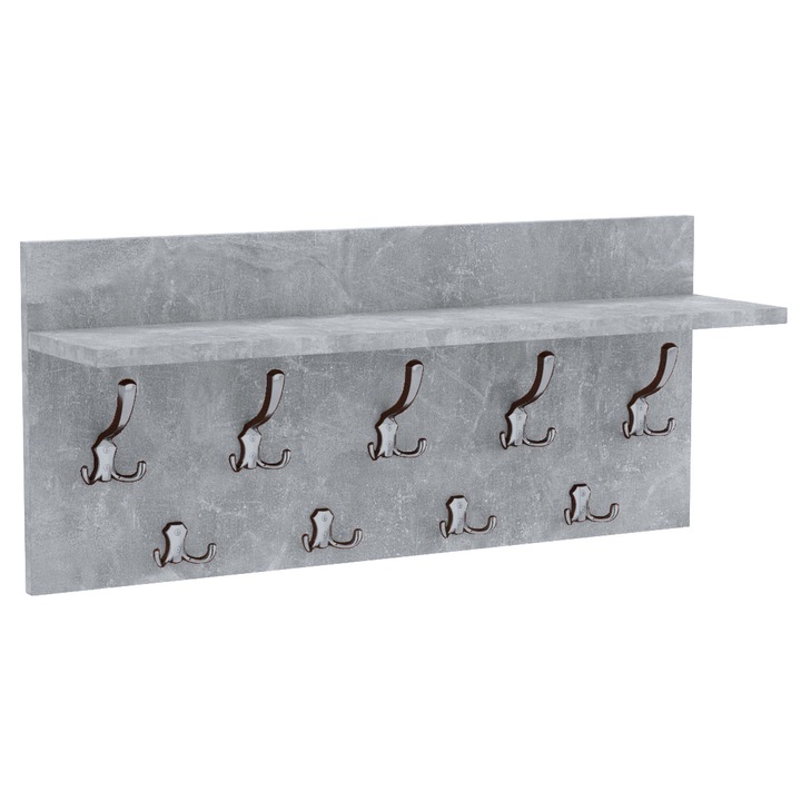 OEM Verti Concrete Akasztó, MDF, 40 x 90 cm, Szürke-Króm