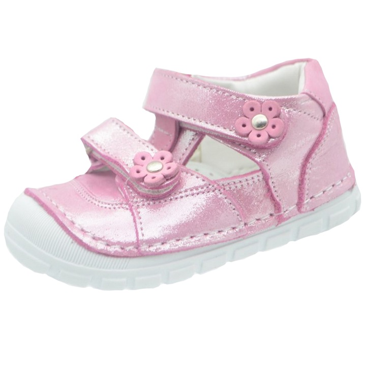 Ортопедични кожени обувки за момиче Small Foot SMFT9F-19, Розови 59627