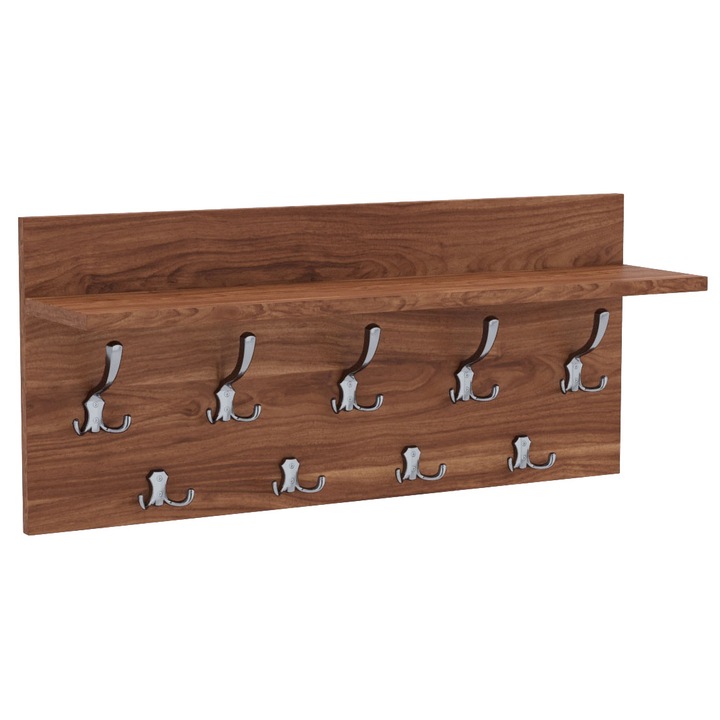 Cuier Verti Burgundy, MDF, Maro/Crom, 40x70 cm