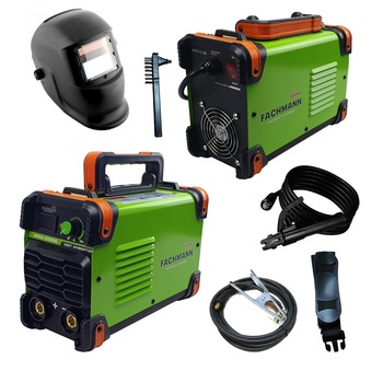 Aparat de sudura Profesional Campion Fachmann, 350 DC, MMA, 10-350 A, Cabluri 3 Metri, Electrozi 1.6 - 5 mm, 220V, Masca de sudura heliomata reglaj Aparat de sudura Profesional Campion Fachmann, 350 DC, MMA, 10-350 A, Cabluri 3 Metri, Electrozi 1.6 - 5 mm, 220V, Masca de sudura heliomata reglaj