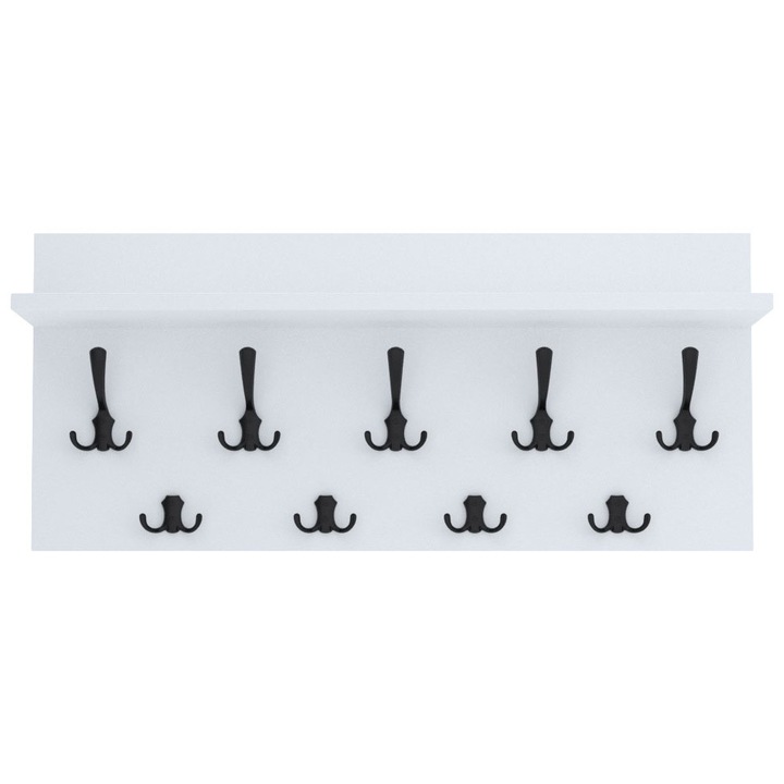 OEM Verti fehér fogas, MDF, fekete, 40x90 cm