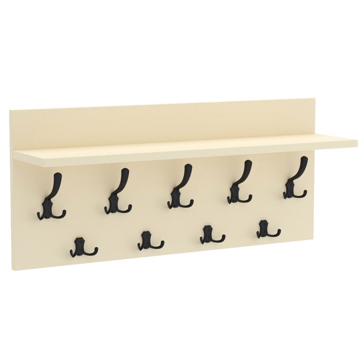 OEM Verti Fogas, MDF, 40 x 80 cm, Bézs-Fekete