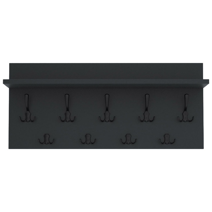 Cuier Verti Anthracite, MDF, Negru, 40x70 cm