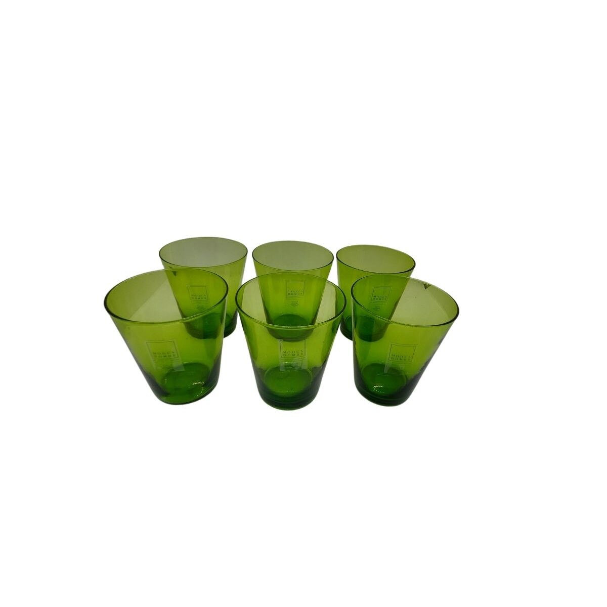 Set 6 pahare apa, Ikonic, 300 ml, verde