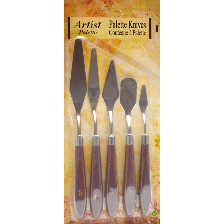 Комплект шпатули за рисуване Giftshop GS-74172, 5 броя