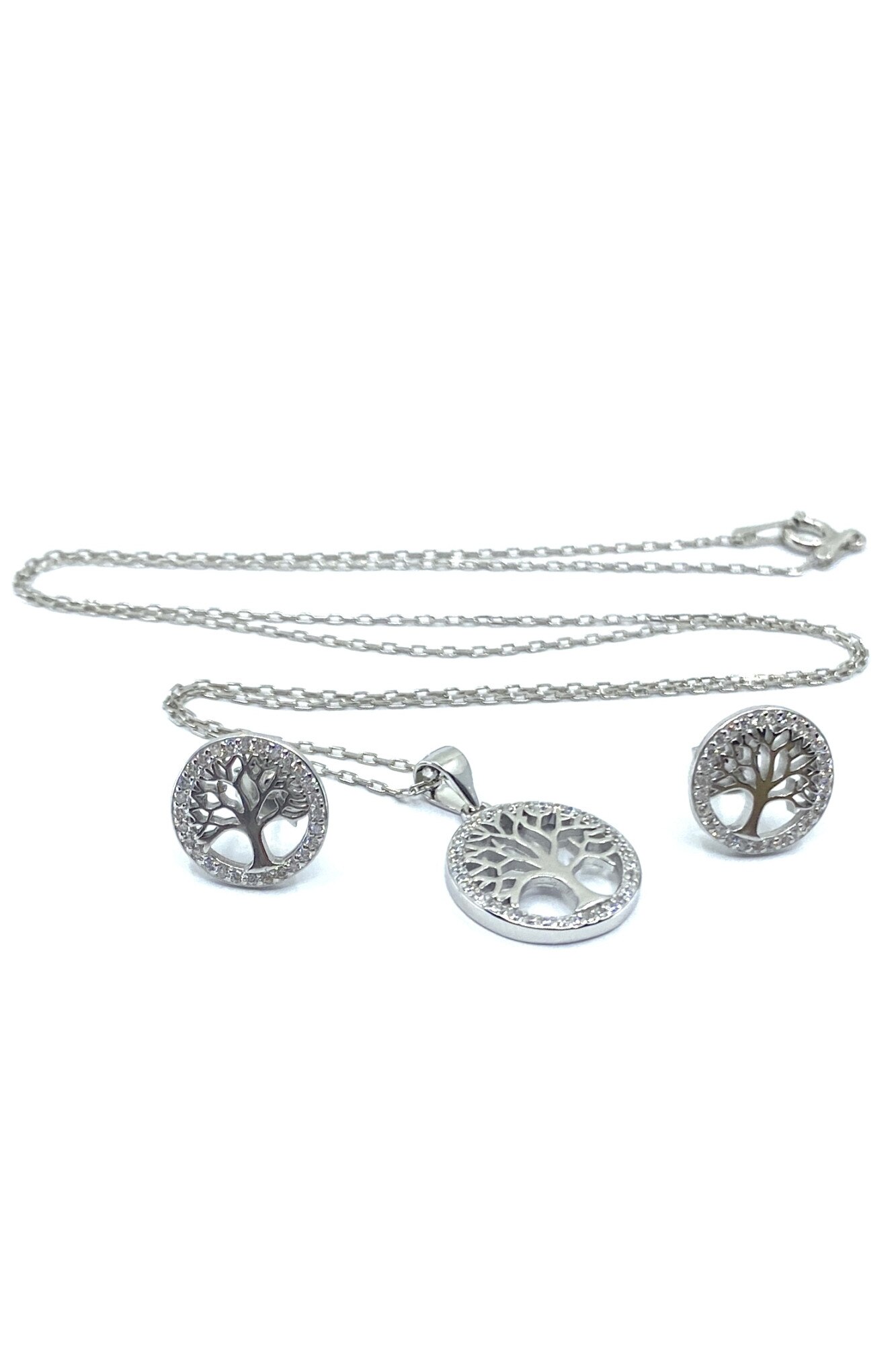 Set din argint 925, simbol copacul vietii, Agavi