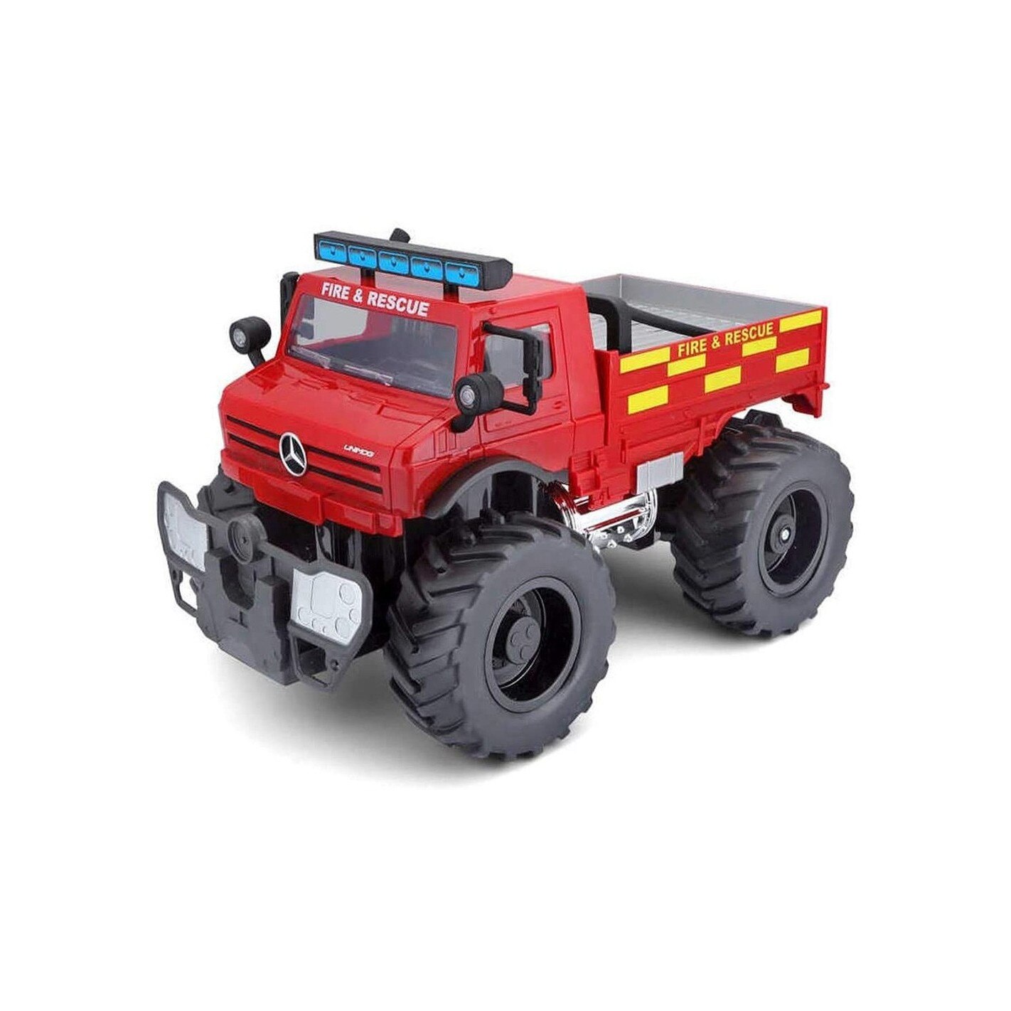 Masina cu telecomanda Maisto MB-U5000 Unimog de pompieri, rosu