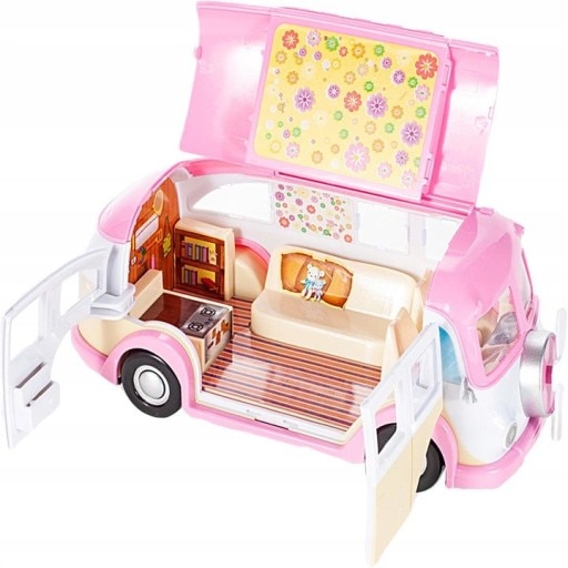 Masina de Inghetata pentru Papusi Dolly Ice Cream idealStore, Dimensiuni 25 x 11 x 12 cm, Roti Mobile, Multitudine de Accesorii Incluse, Stimuleaza Imaginatia si Creativitatea