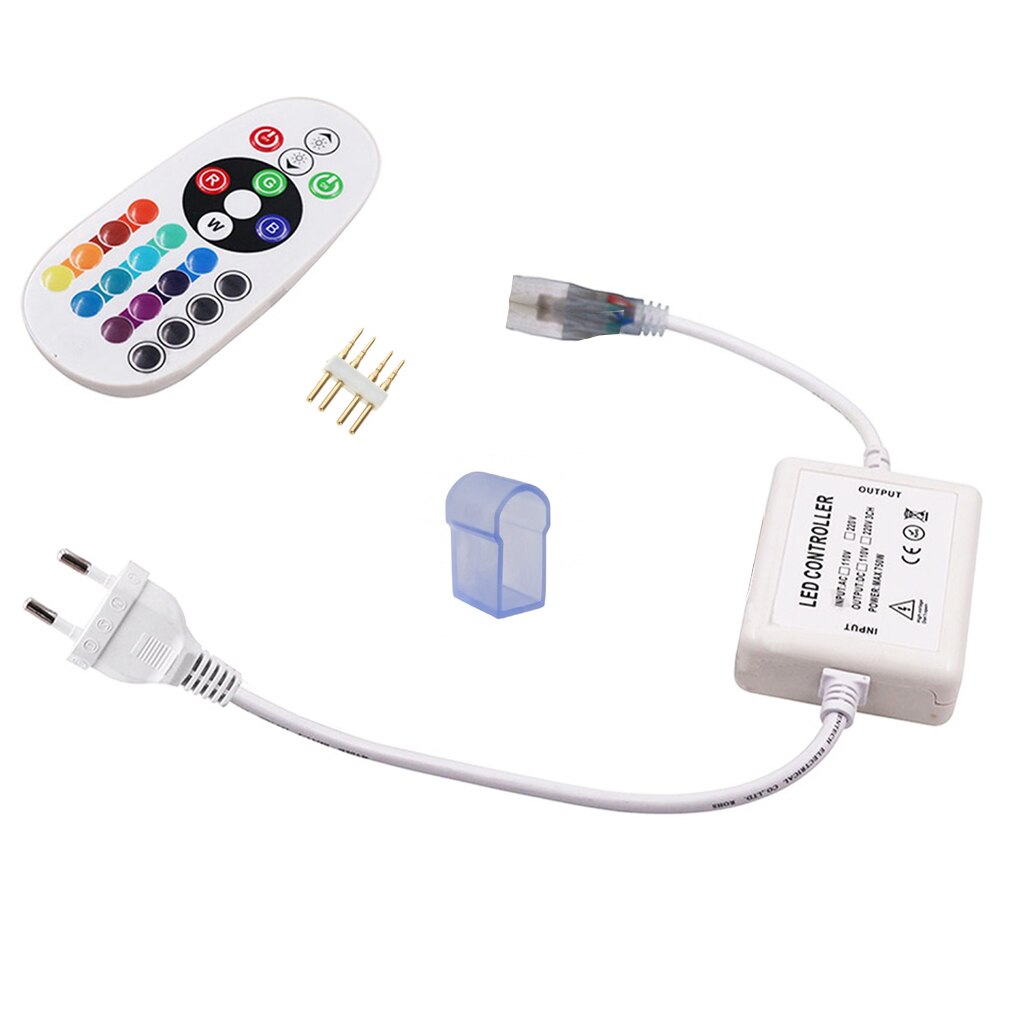 Telecomanda si Cablu alimentare pentru Furtun Luminos Neon Flex RGB