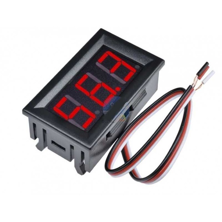 Цифров панелен волтметър DC 0-30V с три проводника OKY4092