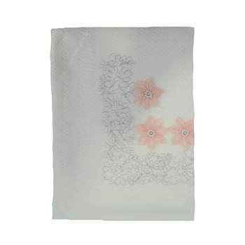 Pled 92 x 83 cm pentru fete Mini Junior 1043, Crem Pled 92 x 83 cm pentru fete Mini Junior 1043, Crem