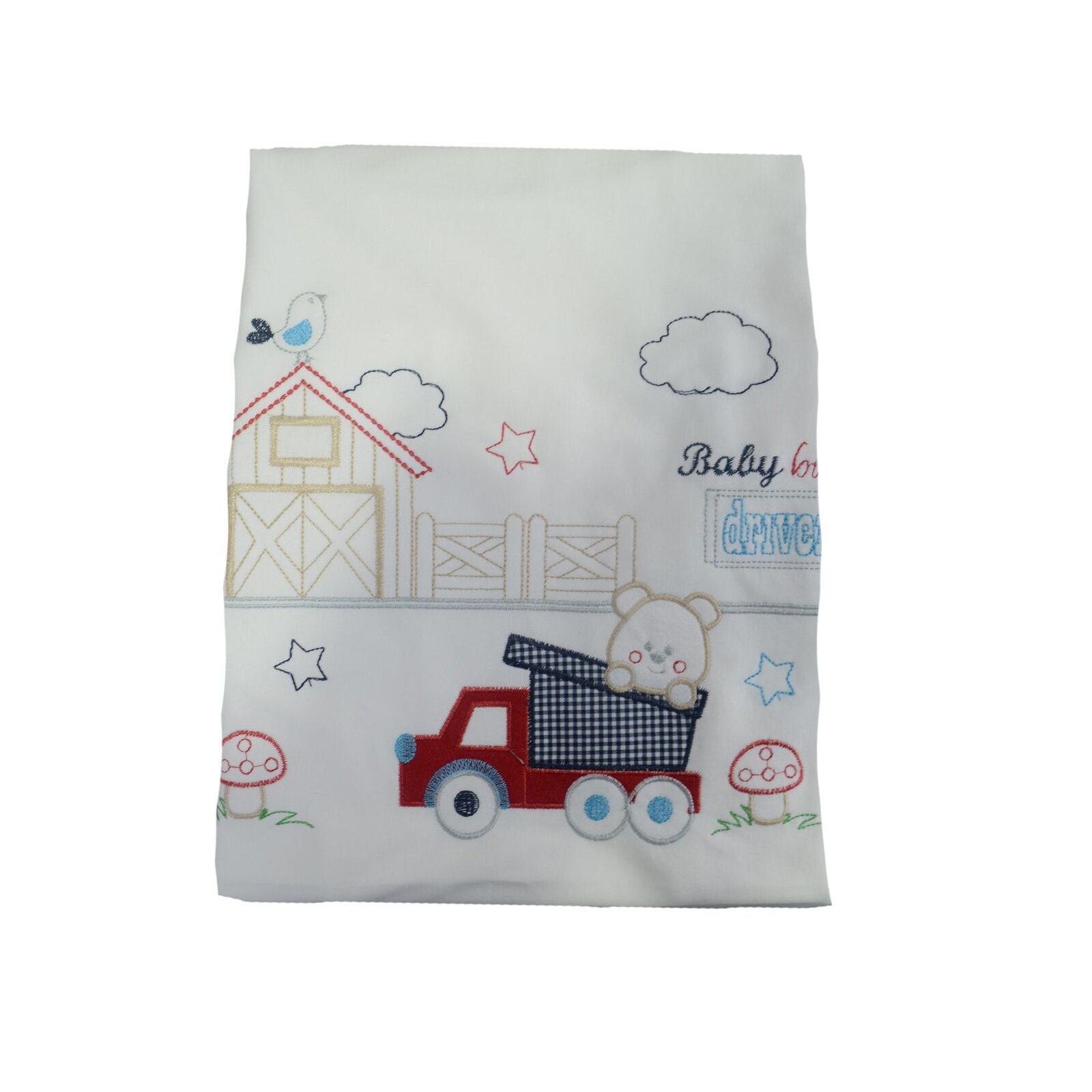 Pled 90 x 80 cm pentru baieti Mini Junior 90-85A, Alb