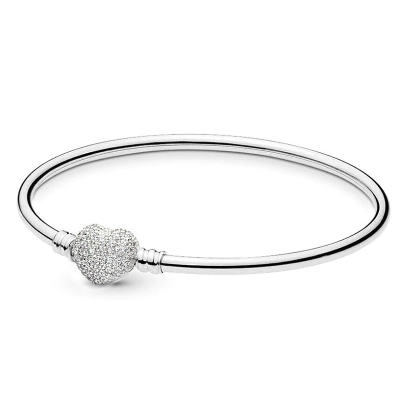 Bratara eleganta cu inima, EVNC, Charm heart, circumferinta 17 cm