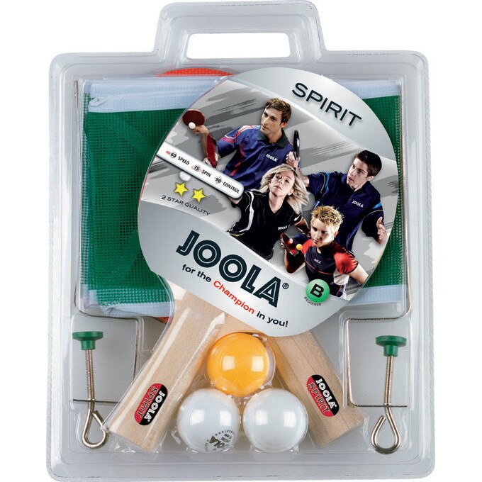 Set 2 palete de tenis de masa, JOOLA Royal Spirit, 3 mingi si fileu incluse