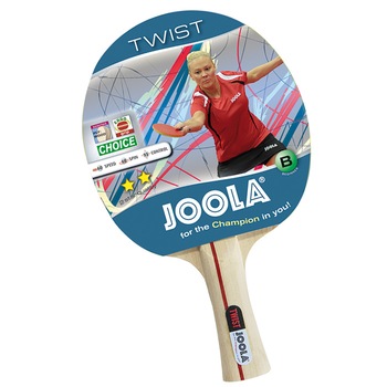 Paleta tenis de masa, JOOLA Twist, pentru incepatori, cauciuc cu burete de 1,4 mm, placaj cu 5 straturi Paleta tenis de masa, JOOLA Twist, pentru incepatori, cauciuc cu burete de 1,4 mm, placaj cu 5 straturi