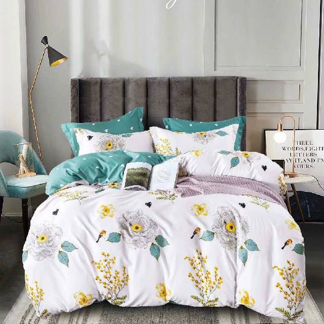 Lenjerie 6 piese din Bumbac Finet, model Roses 2, 235 x 240