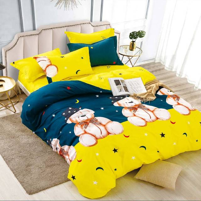 Lenjerie 6 piese din Bumbac Finet, model Bears, 235 x 240