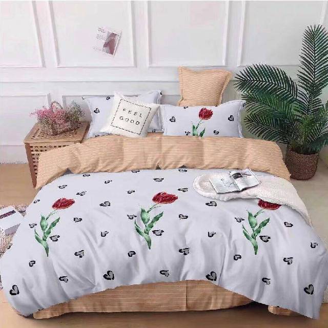 Lenjerie 6 piese din Bumbac Finet, model Tulip, 235 x 240