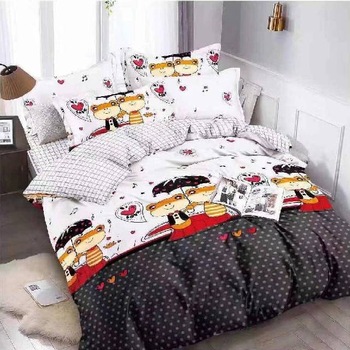 Lenjerie 6 piese din Bumbac Finet, model Broscute, 235 x 240 Lenjerie 6 piese din Bumbac Finet, model Broscute, 235 x 240