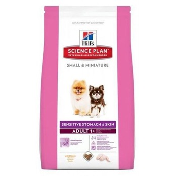Hrana uscata pentru caini Hill's SP Canine Adult Small & Miniature, Sensitive Stomach & Skin, 1.5 kg Hrana uscata pentru caini Hill's SP Canine Adult Small & Miniature, Sensitive Stomach & Skin, 1.5 kg