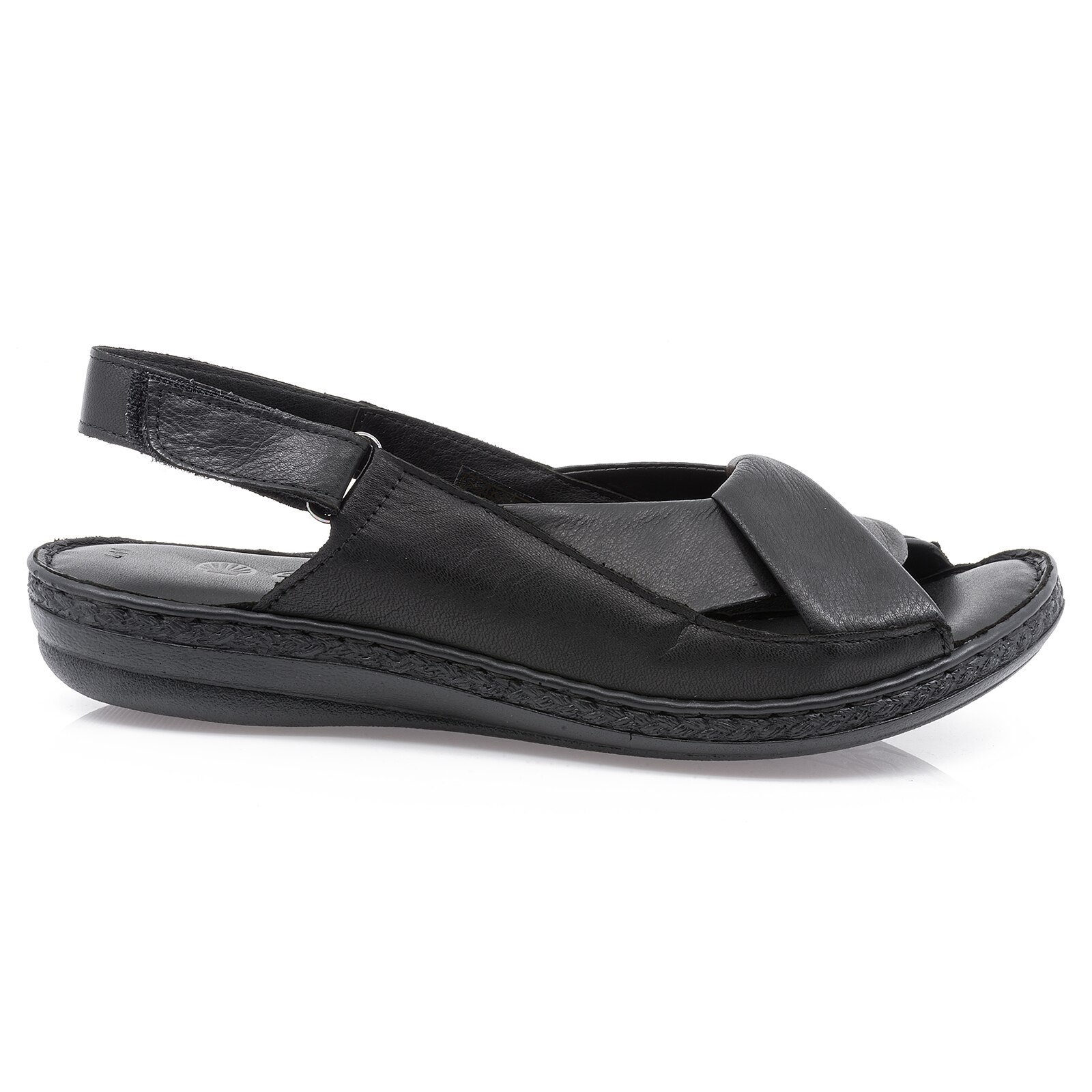 Sandale dama, Caspian, Cas-411-T453, casual, piele naturala, Negru