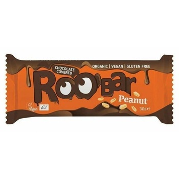 Baton cu Arahide Invelit in Ciocolata Fara Gluten Bio 30 grame Roobar Baton cu Arahide Invelit in Ciocolata Fara Gluten Bio 30 grame Roobar