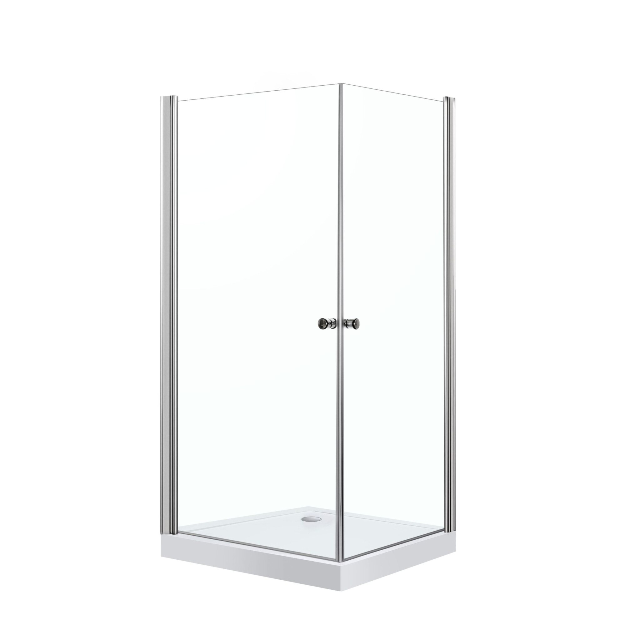 Cabina de dus Mbo-Madrid, cadita de dus inclusa, 90x90x185cm, finisasj crom