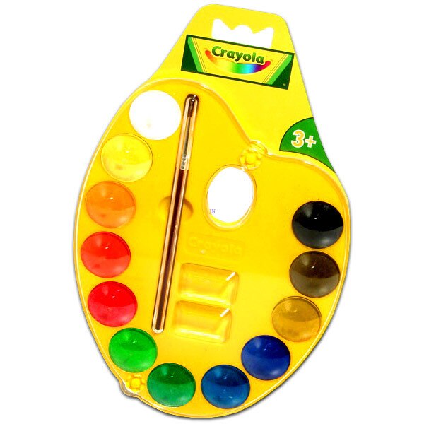 Acuarele Crayola cu paleta si pensula,multicolor