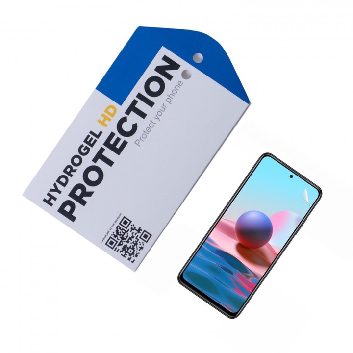 Folie protectie Xiaomi Redmi Note 10, Ofisite, Rezistenta la socuri, Hydrogel HD, Protectie Blue Light