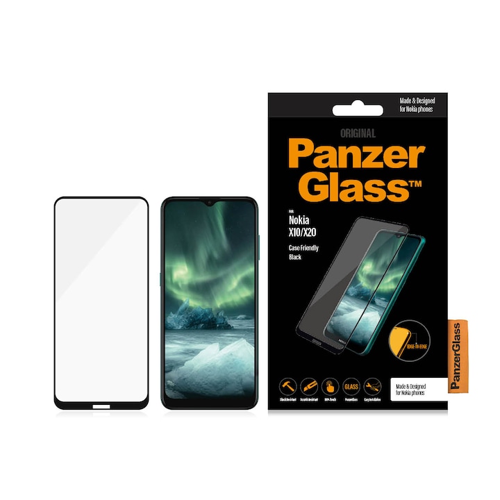 Π‘ΡΡΠΊΠ»Π΅Π½ ΠΏΡΠΎΡΠ΅ΠΊΡΠΎΡ PanzerGlass Π·Π° Nokia X10, X20, CaseFriendly, Π§Π΅ΡΠ΅Π½
