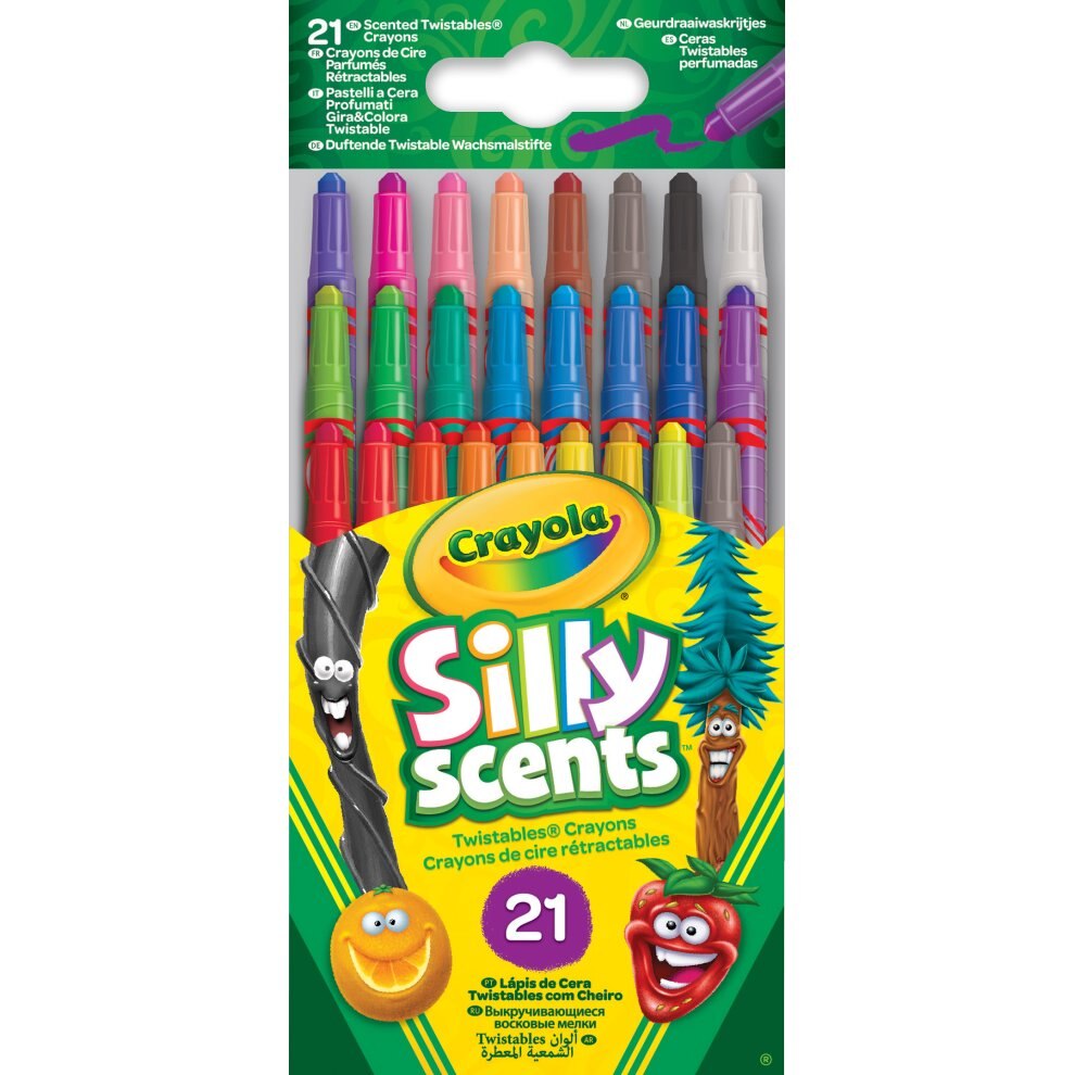 Set 21 Creione Colorate Crayola cu varf retractabil, Parfumate, multicolor