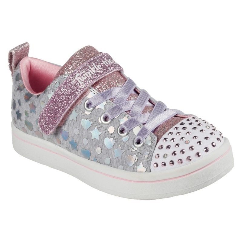 Pantofi sport cu sistem de lumini Sparkle Rayz Heather & Shine, Gri