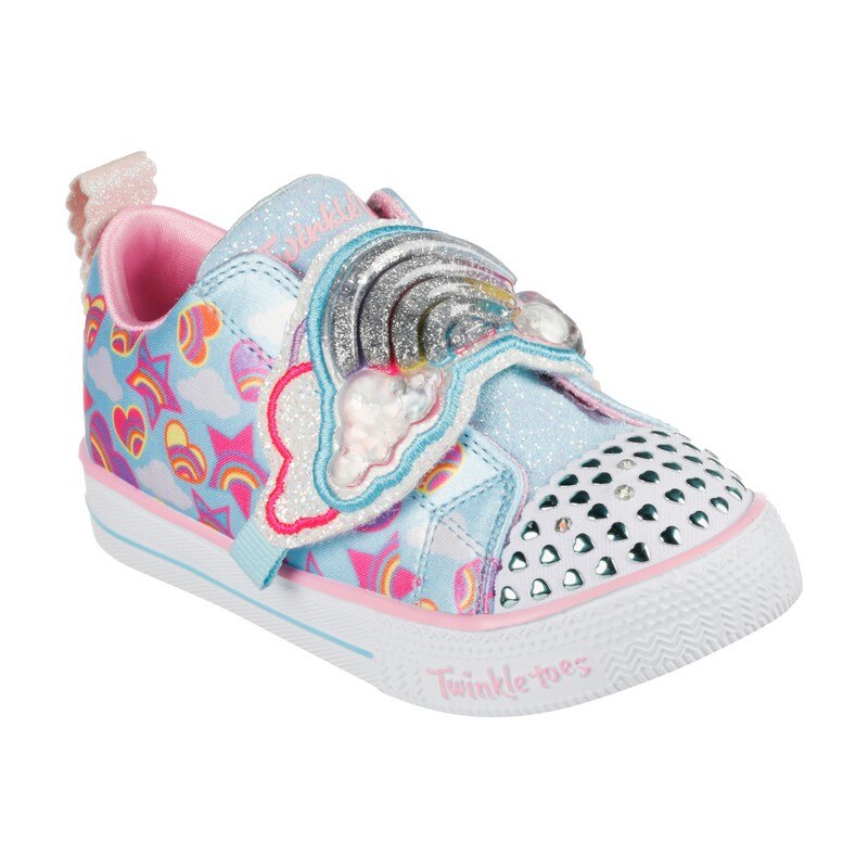 Pantofi sport cu sistem de lumini Shuffle Lite Rainbow Sprinkle, Albastru