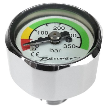 Manometru presiune butelie scufundari, montare direct treapta I, Beaver, 0 - 350 bari Manometru presiune butelie scufundari, montare direct treapta I, Beaver, 0 - 350 bari